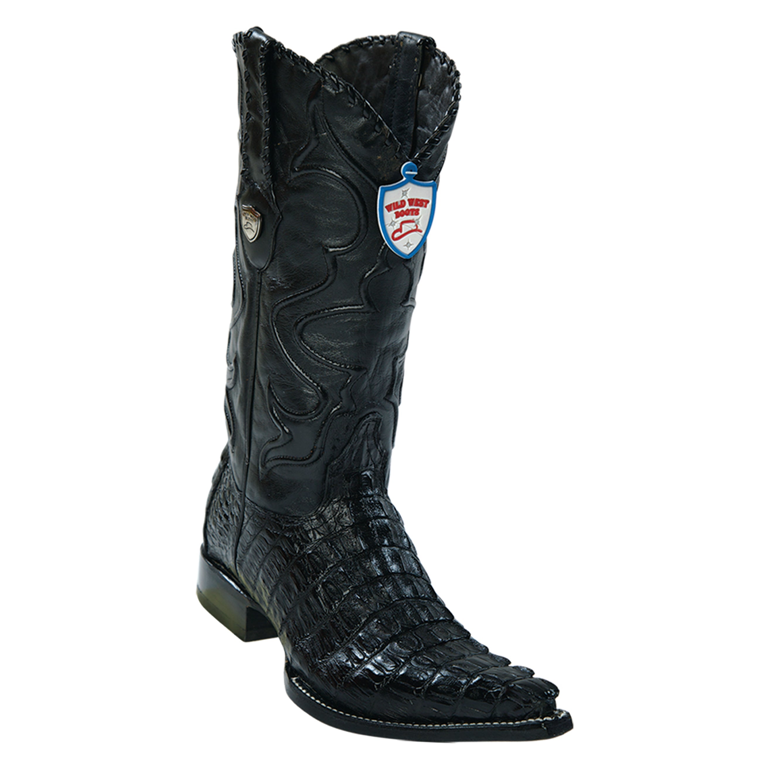 Men's Wild West Caiman Tail Boots 3x Toe