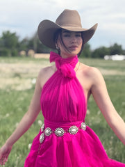 NERI MAGENTA DRESS