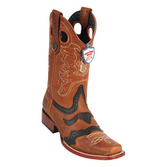 Men's Wild West Grisly Saddle Boots Square Toe