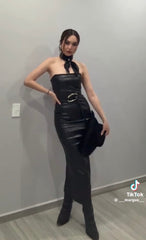 Mirka Vegan Leather Dress