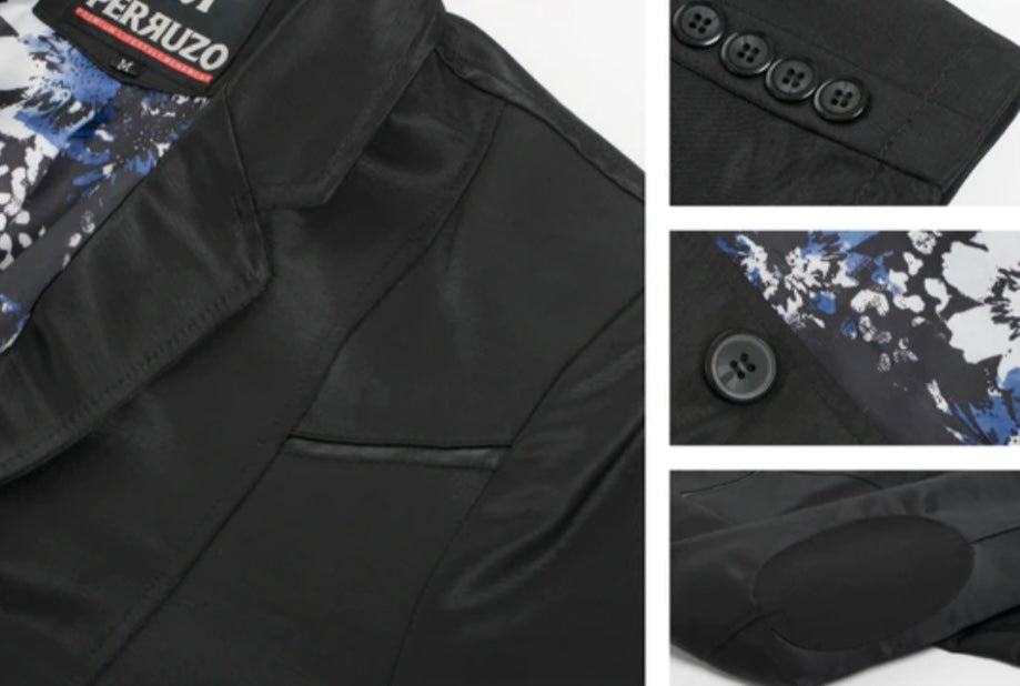 Men's Western Black Blazer
