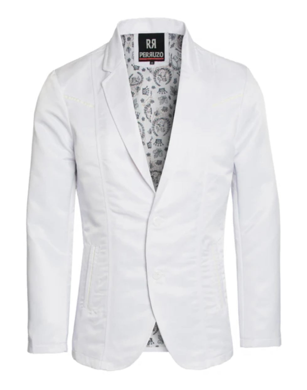 Men's Western White Blazer