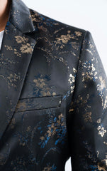 Men's Platini Black with Gold Details Blazer