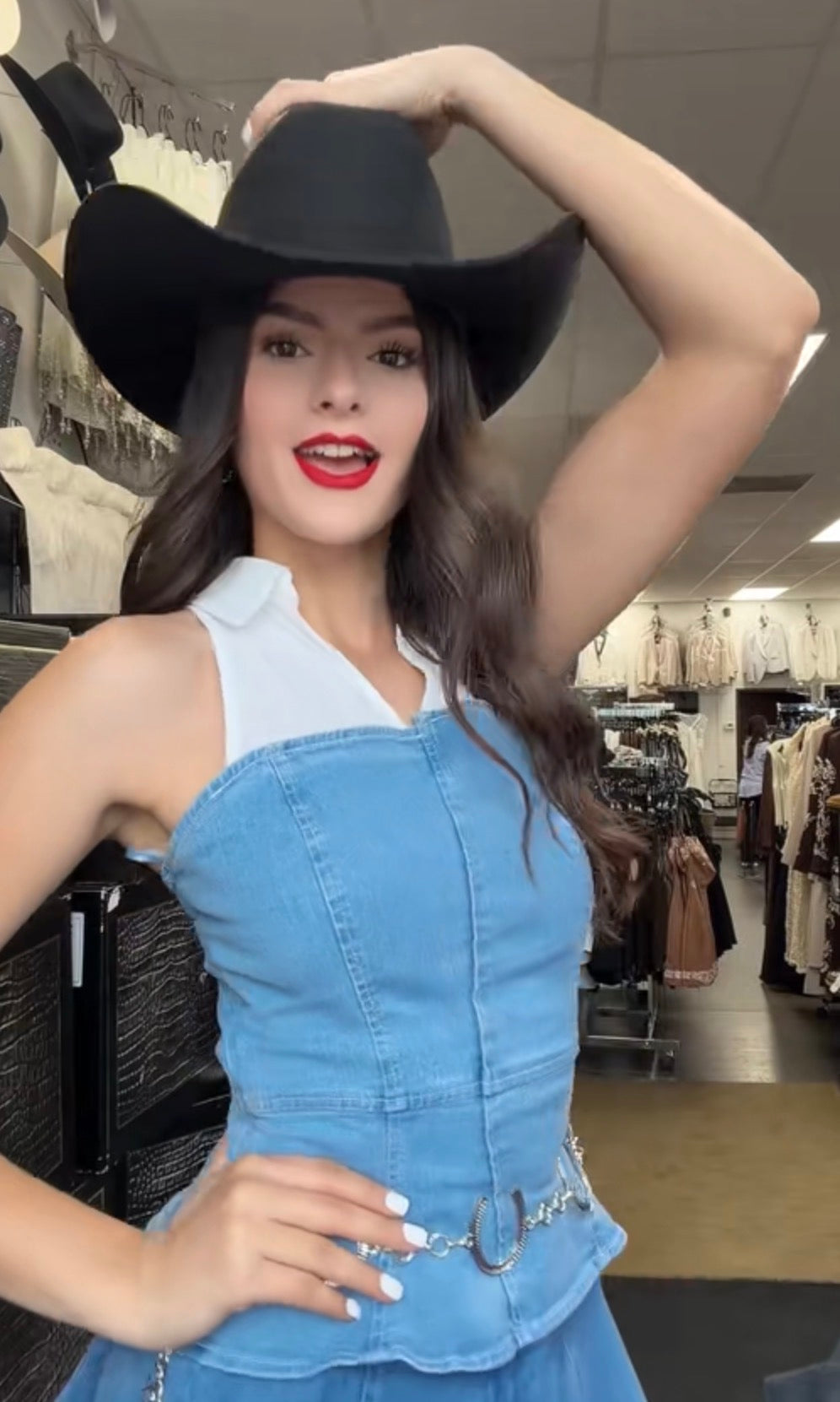 Johanna Denim Top Light
