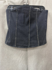 Regina Black Denim Top