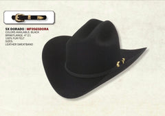 5X Larry Mahan Dorado Fur Felt Cowboy Hat Black