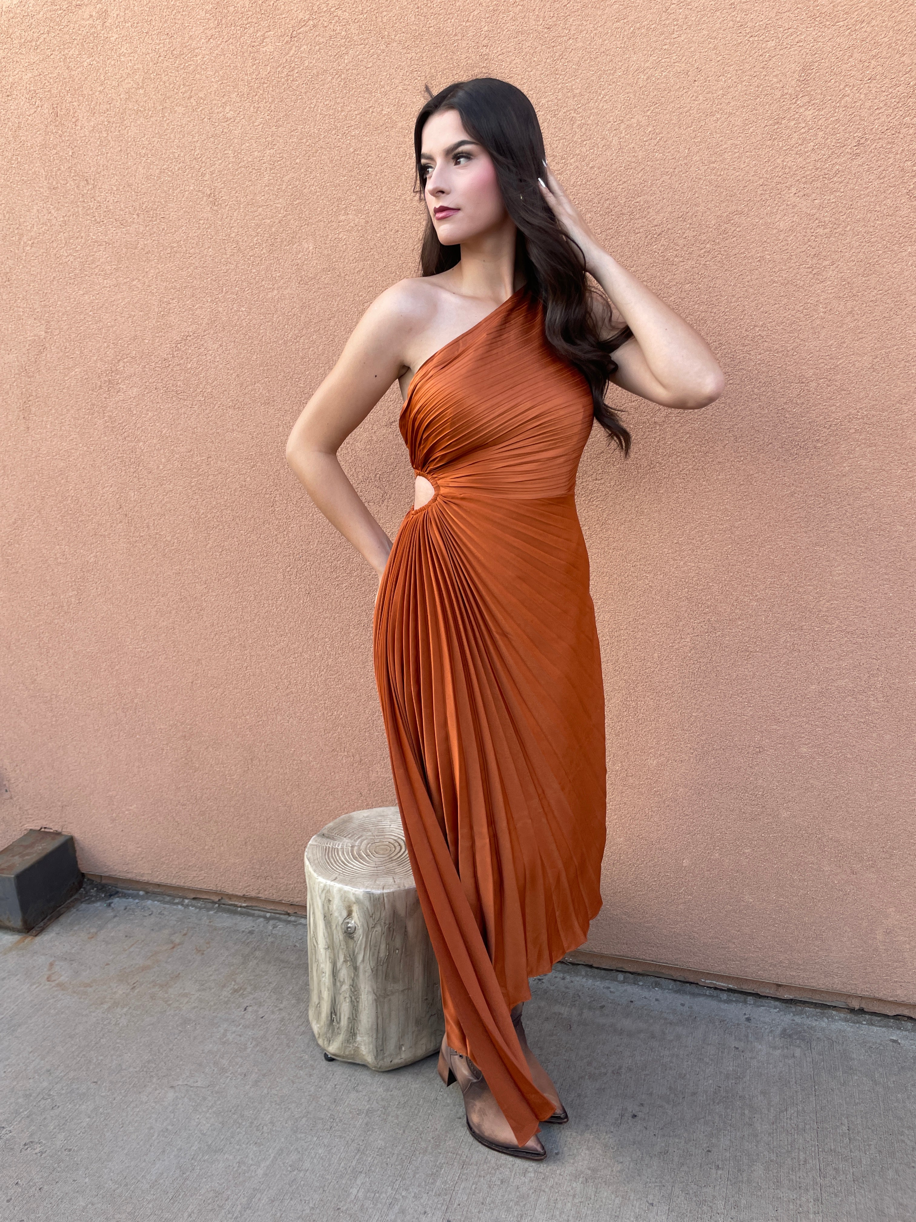 Sofia Copper Dress