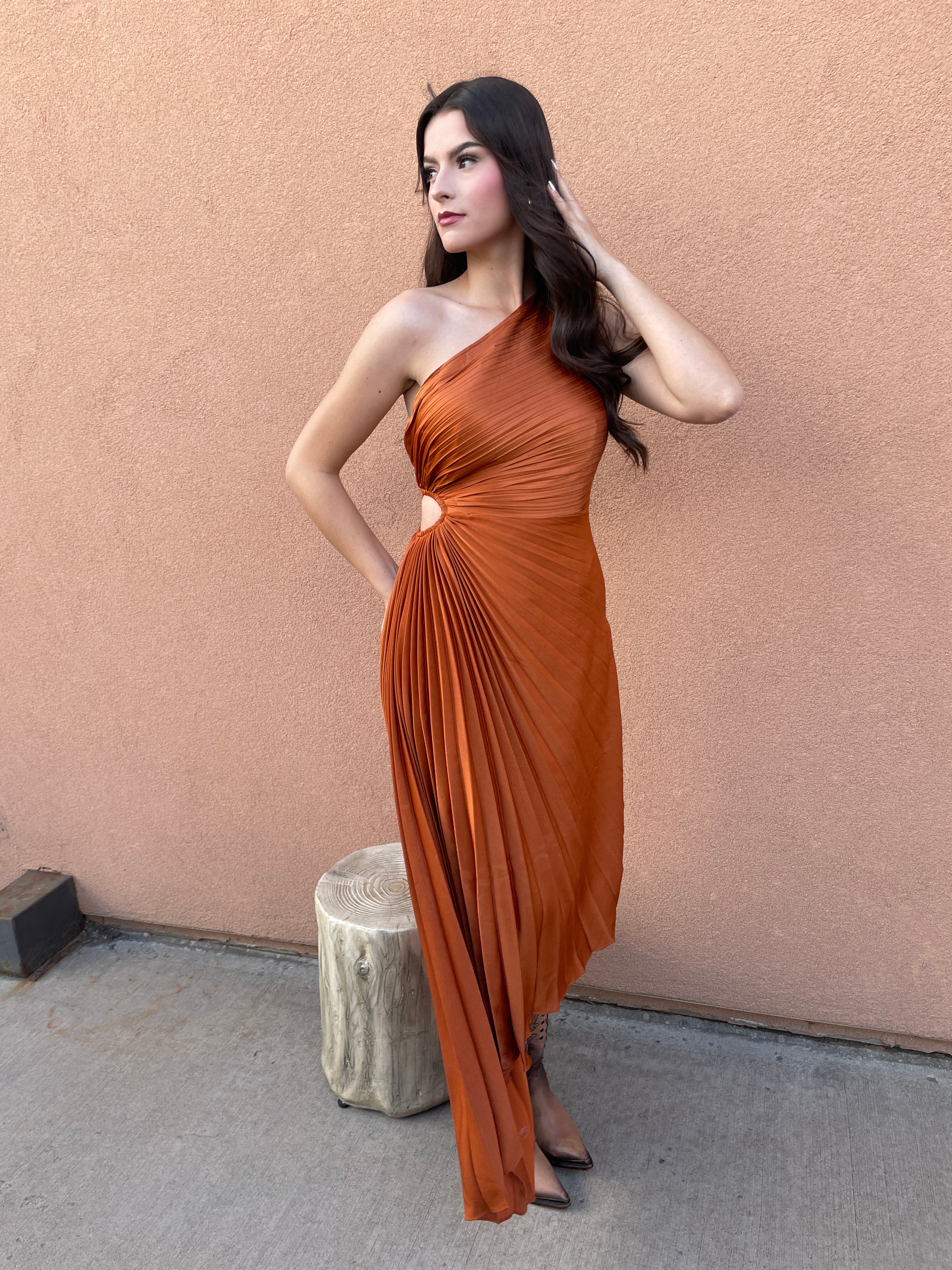 Sofia Copper Dress