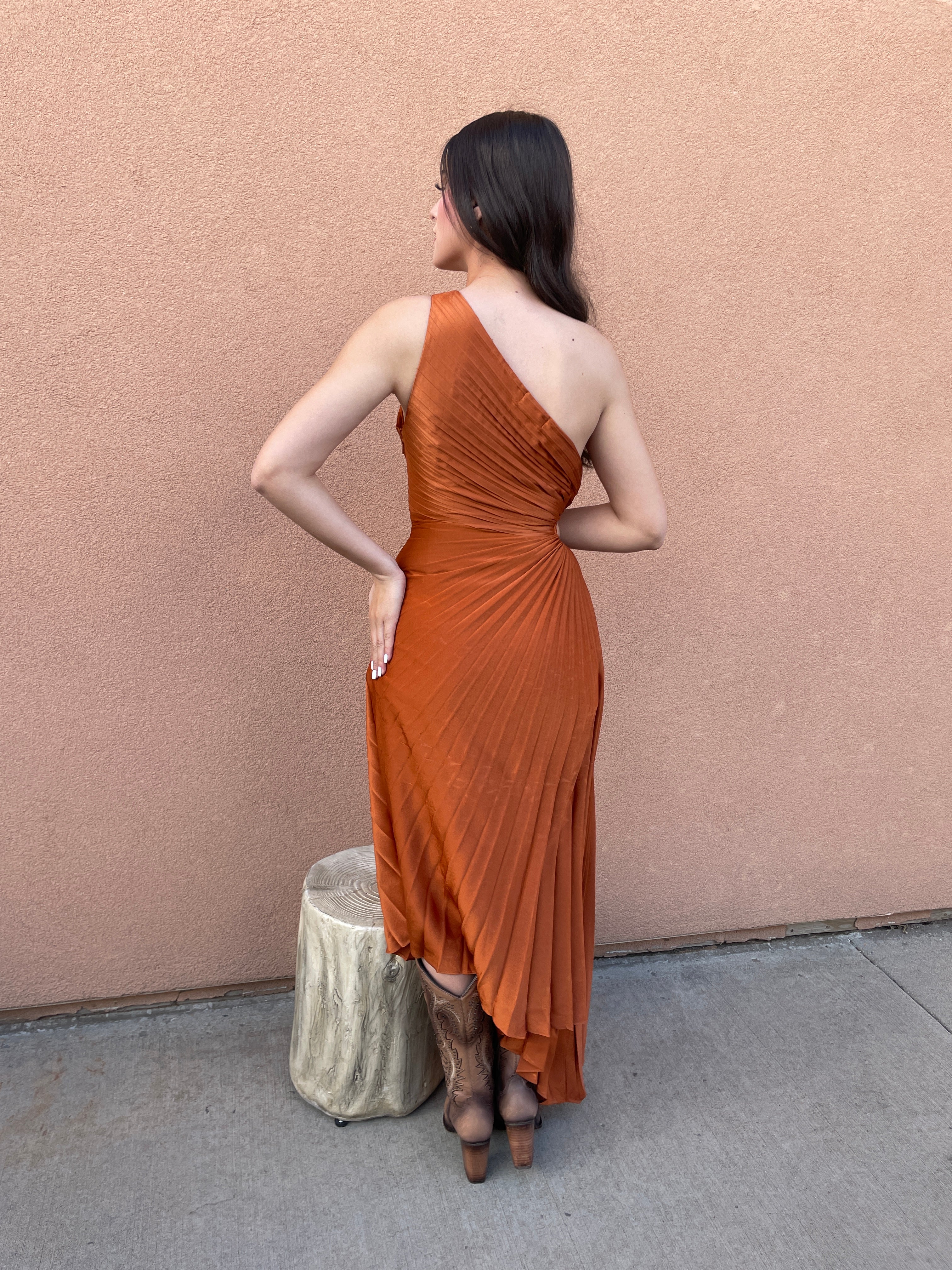 Sofia Copper Dress