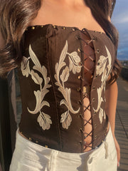 Corina Corset Top Brown