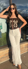 Corina Corset Top Brown