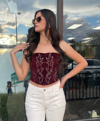 Leila Top Black Cherry