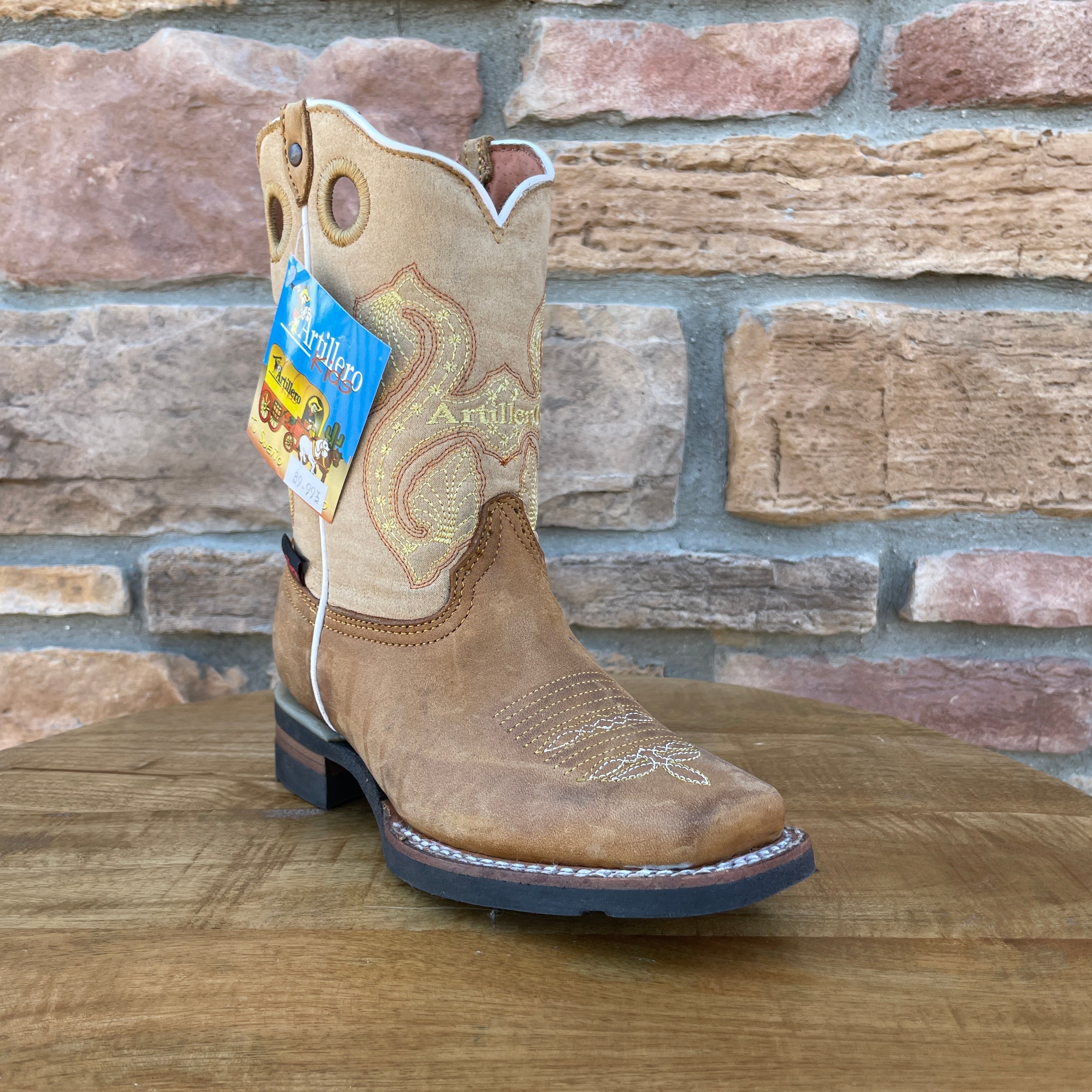 Boy's Artillero Tan Boots