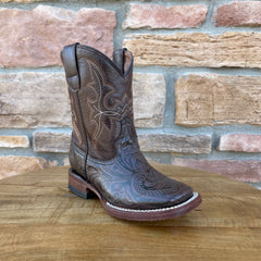 Boy's Brown Floral Print Boots