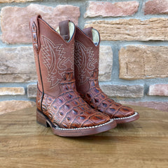 Boy's Cogñac Crocodile Print Boots