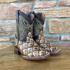 Boy's Tanner Mark Orynx Fish Print Boots