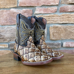 Boy's Tanner Mark Orynx Fish Print Boots