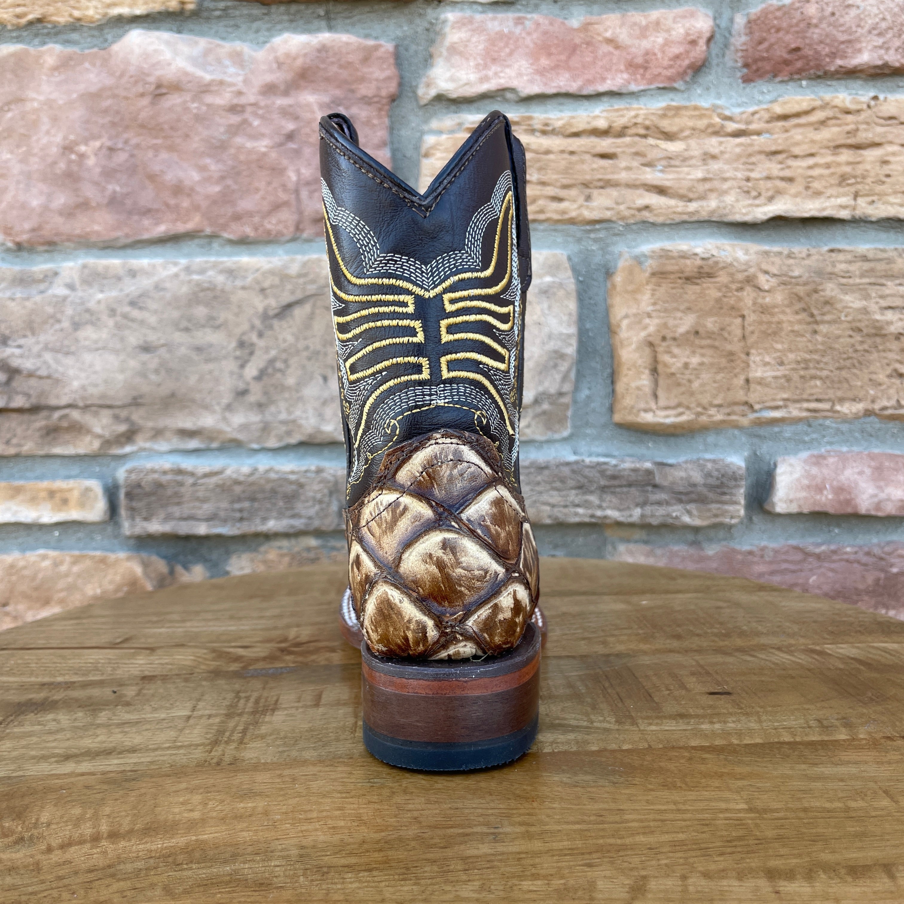Boy's Tanner Mark Orynx Fish Print Boots