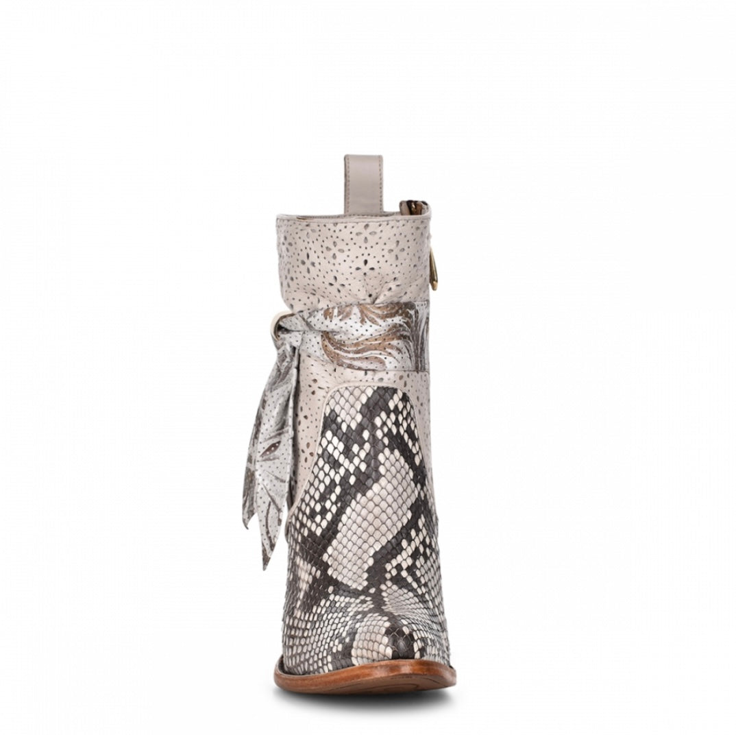 Cuadra White Python Ankle Boots 3F50PH