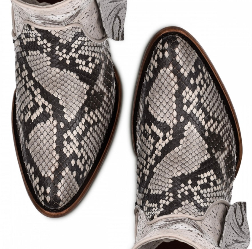 Cuadra White Python Ankle Boots 3F50PH