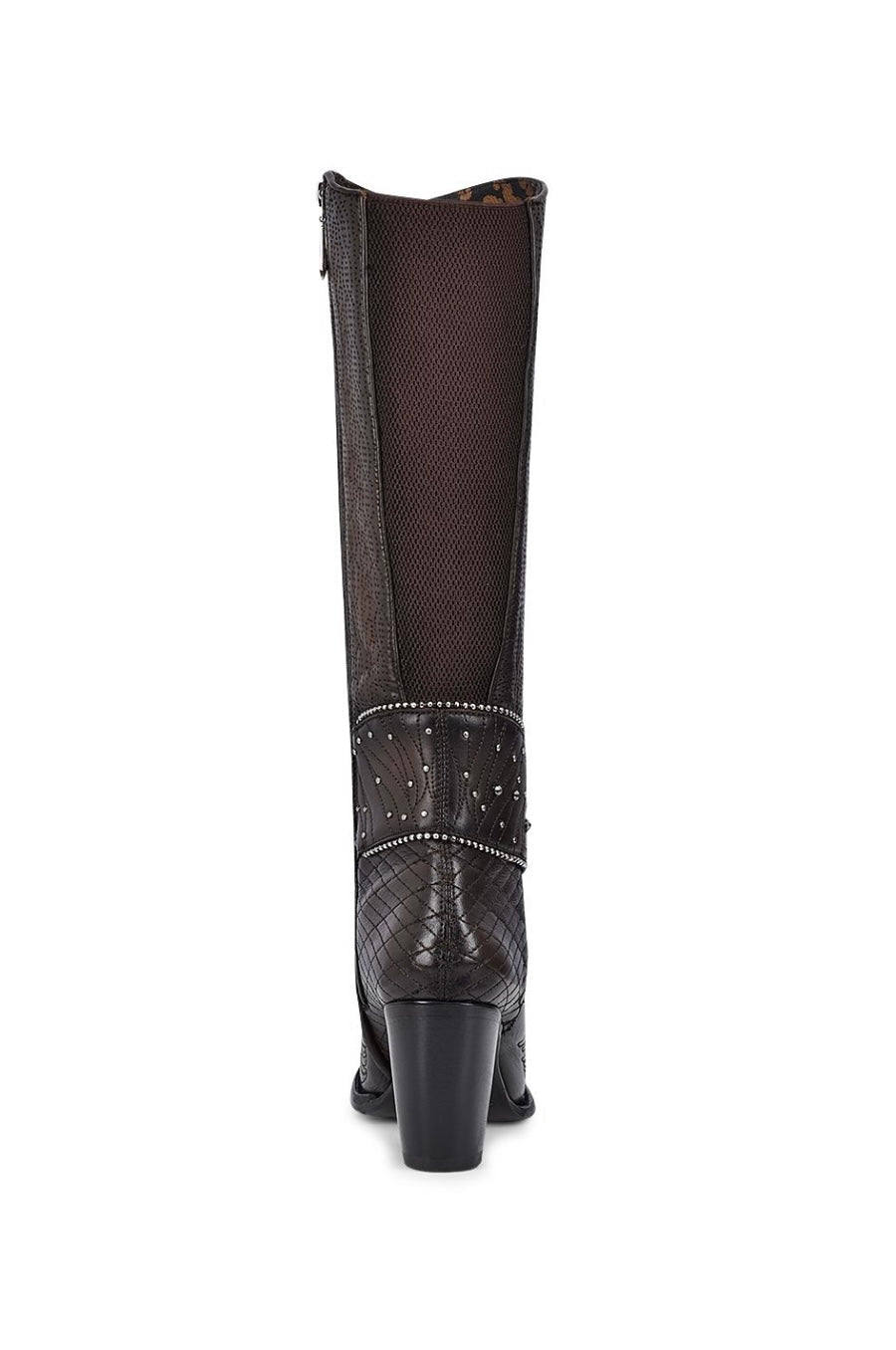 Cuadra Embroidered Dark Brown Leather Boots with Austrian crystals 3F80RS CU584