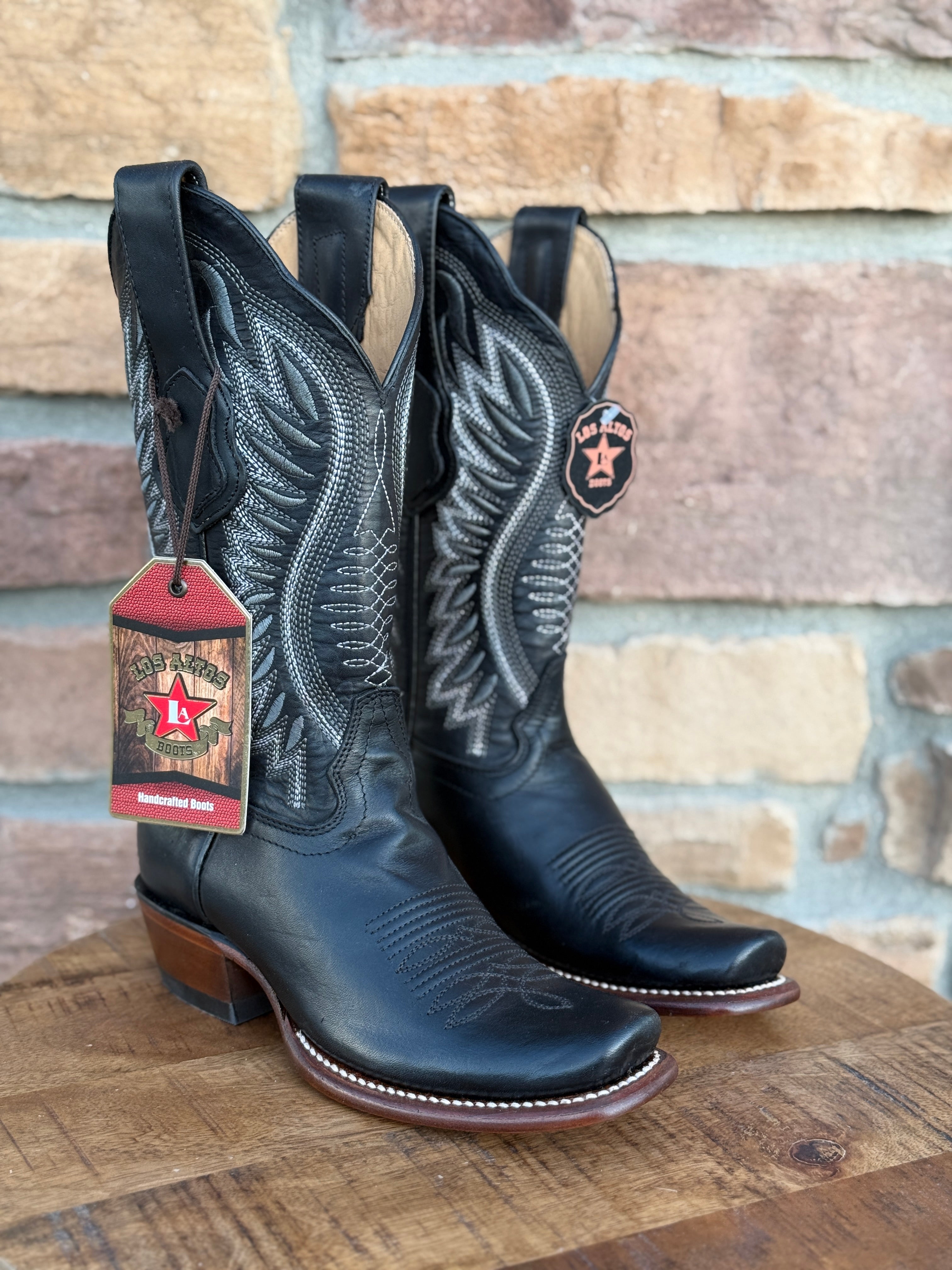 Women's Los Altos Black Dubai Square Toe Boots