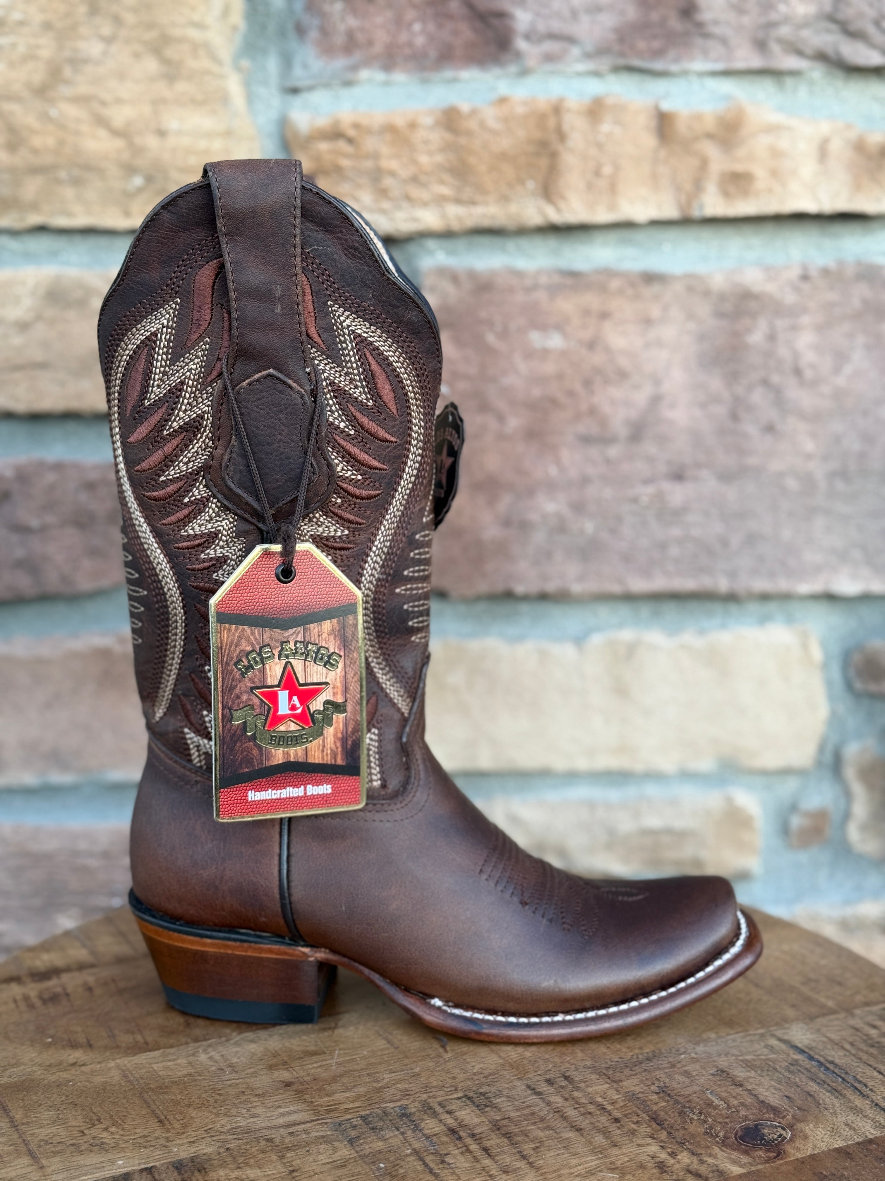 Women's Los Altos Brown Dubai Square Toe Boots