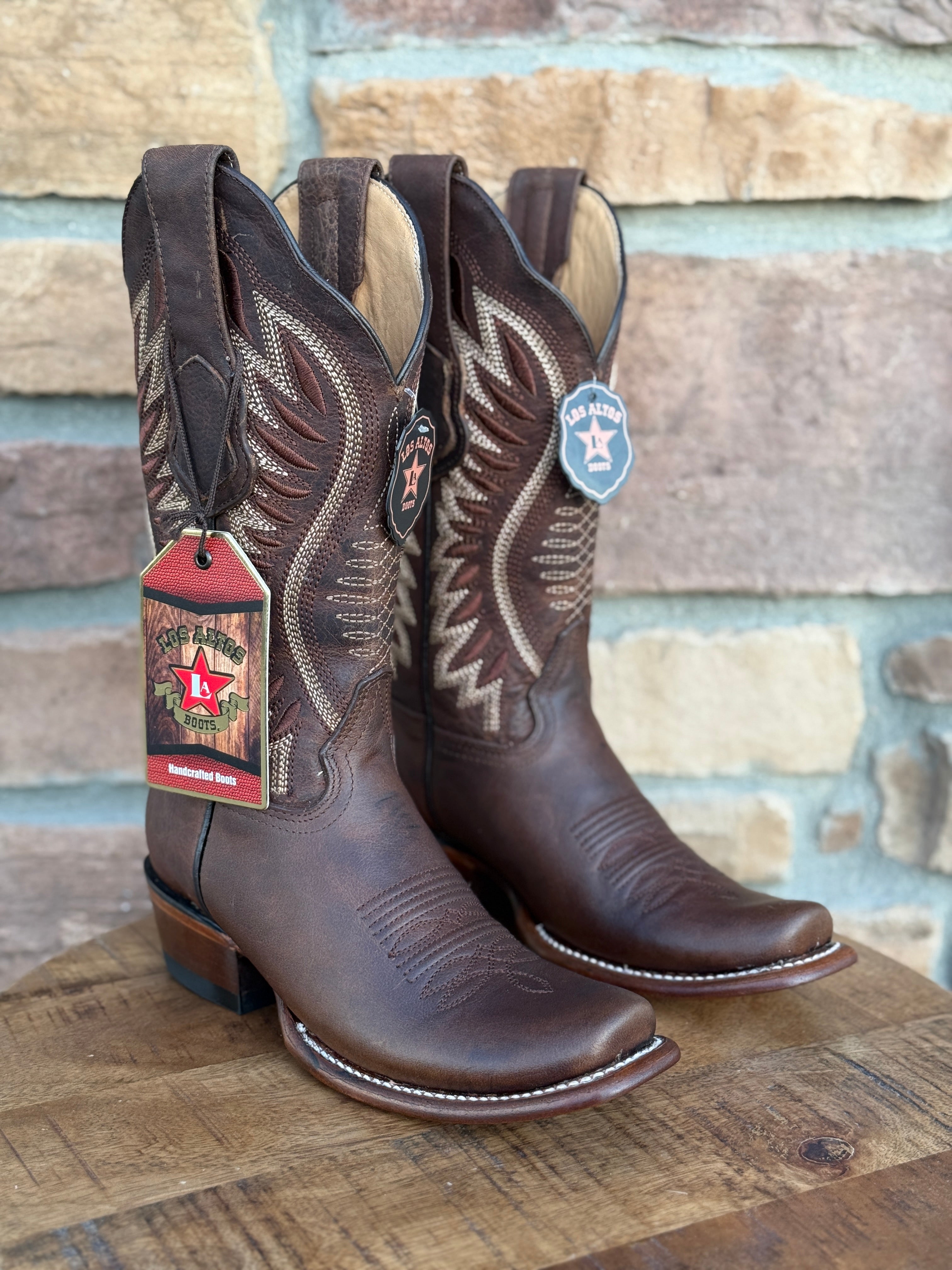 Women's Los Altos Brown Dubai Square Toe Boots