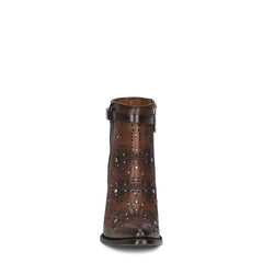 Cuadra Honey Embroidery Studs Harness Round Toe 3F92RS
