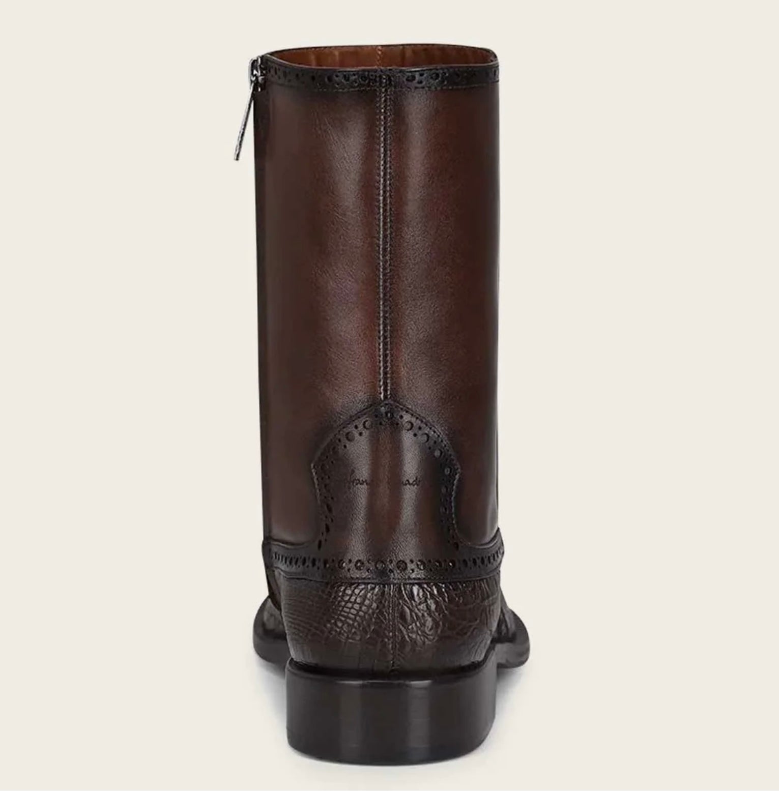 Men's Cuadra Brown Caiman Belly Ankle Boots FC657