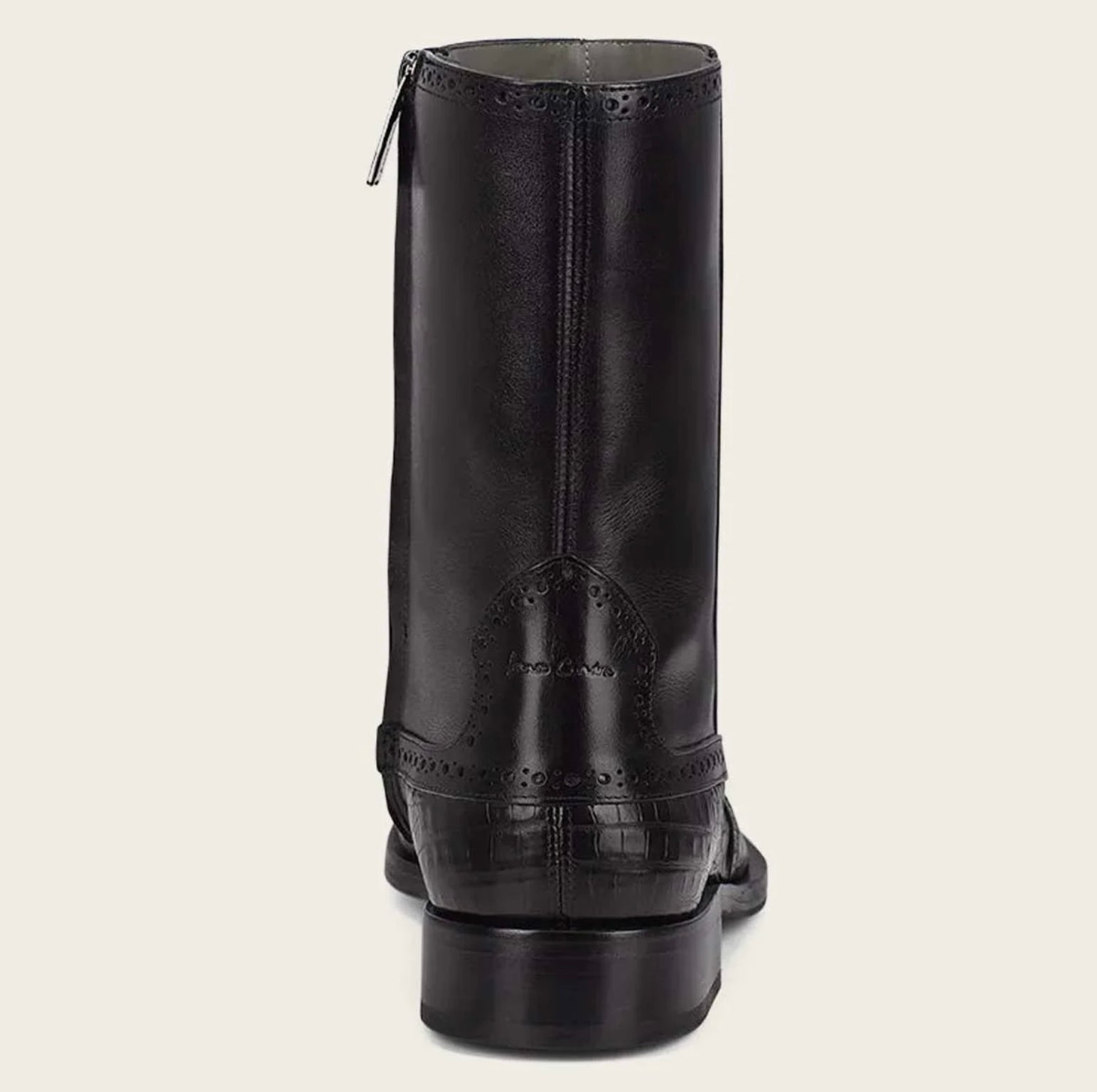 Men's Cuadra Black Caiman Belly Ankle Boots FC656
