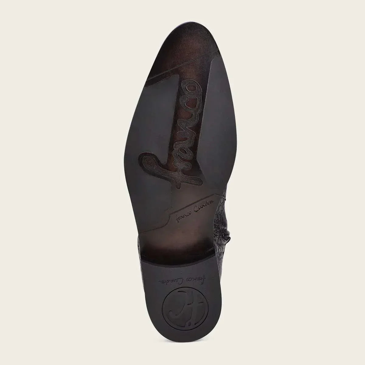Men's Cuadra Black Caiman Belly Ankle Boots FC656