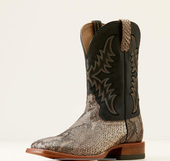 Men's Ariat Dry Gulch Tan Python Ancient Black Boots