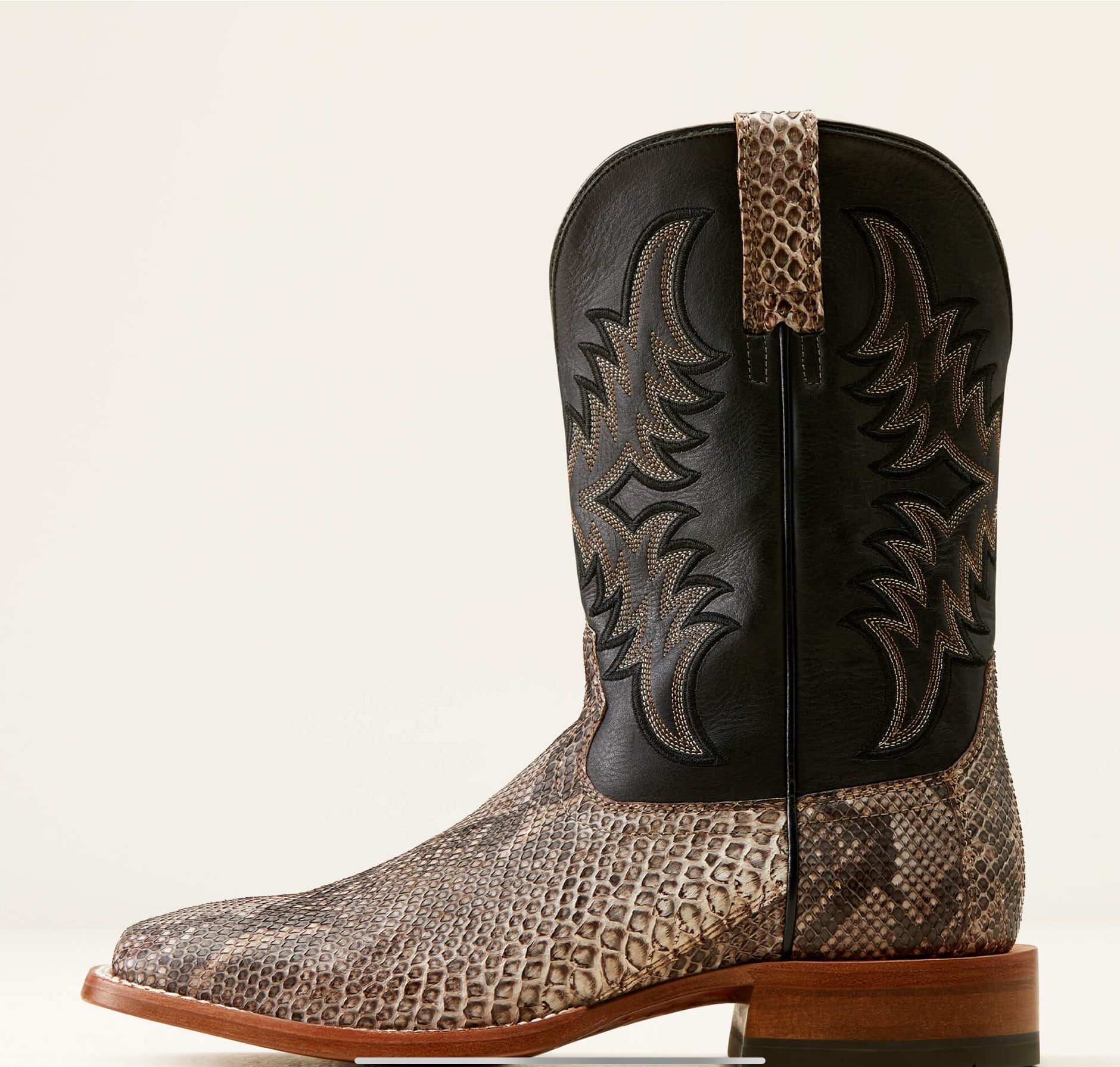 Men's Ariat Dry Gulch Tan Python Ancient Black Boots
