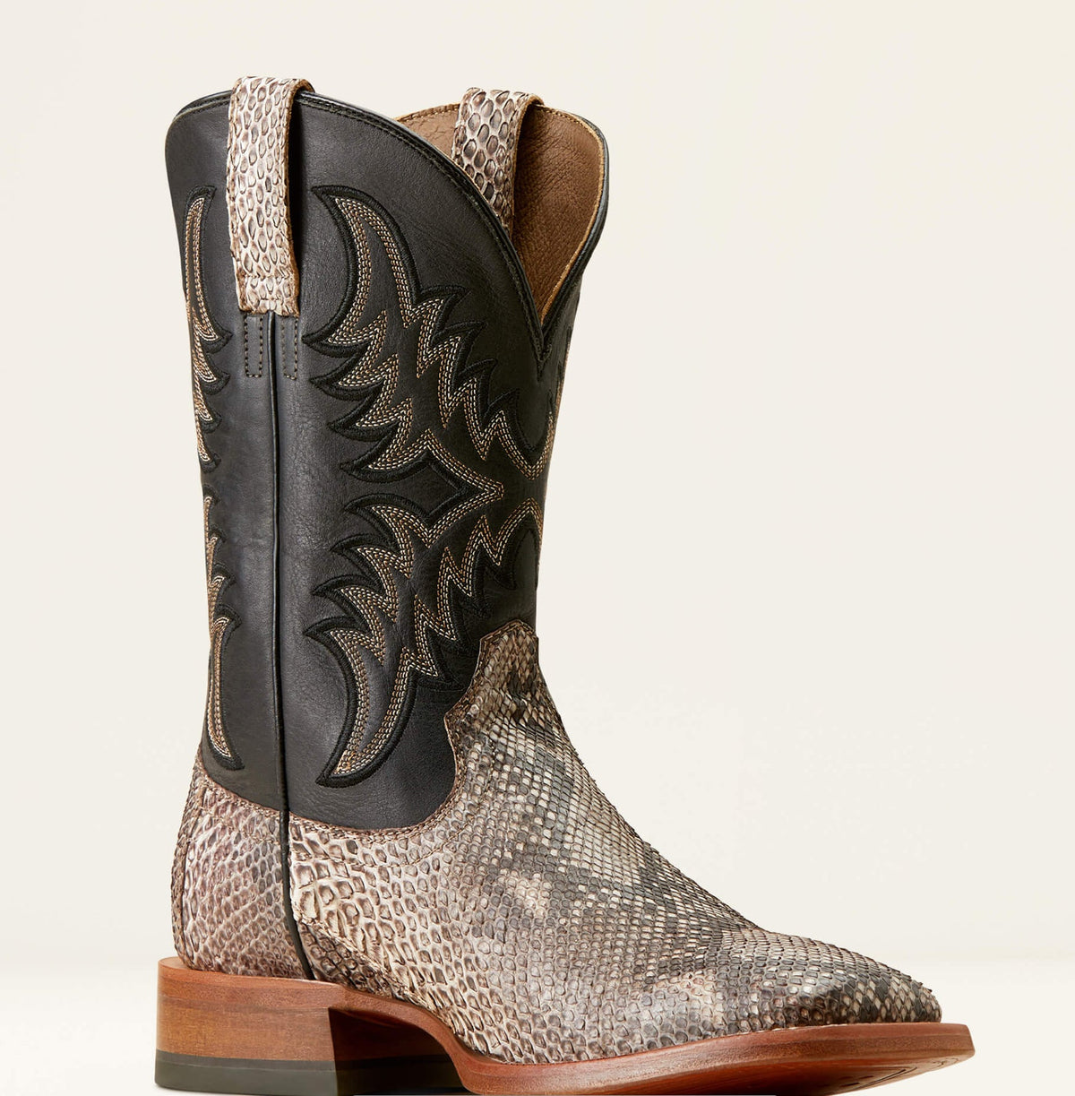 Men's Ariat Dry Gulch Tan Python Ancient Black Boots