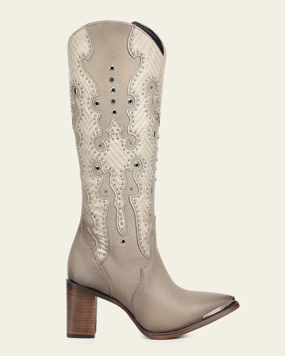 Cuadra Women's Beige Embroidery Boots CC280