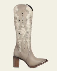 Cuadra Women's Beige Embroidery Boots CC280
