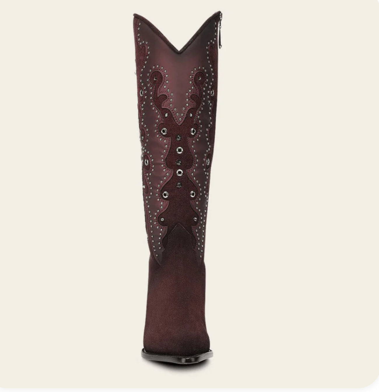 Cuadra Wine Crystals Suede Boot CC358