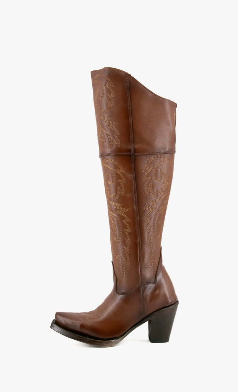 Women's Rock'Em Blanca J Knee High Snip Toe Boots Napa Miel