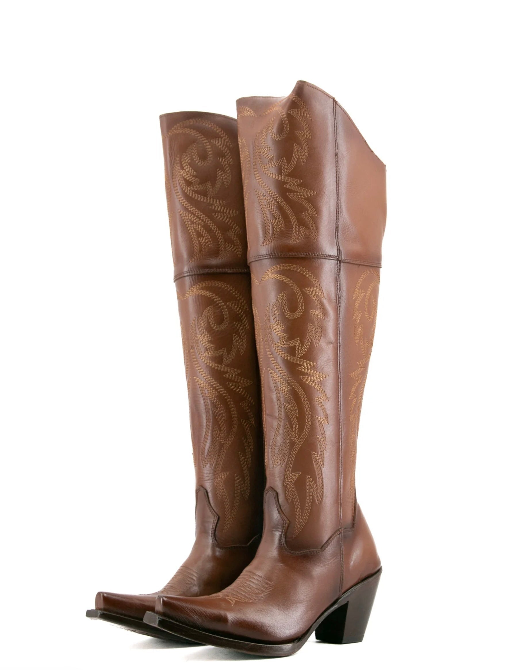 Women's Rock'Em Blanca J Knee High Snip Toe Boots Napa Miel