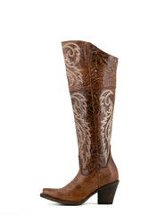 Women's Rock'Em Blanca J Knee High Snip Toe Boots Rustic Brown