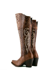 Women's Rock'Em Blanca J Knee High Snip Toe Boots Rustic Brown