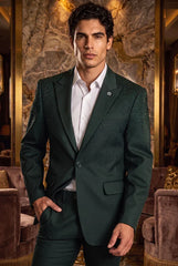 Men's Bling Blazer Emerald Green