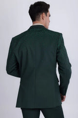 Men's Bling Blazer Emerald Green