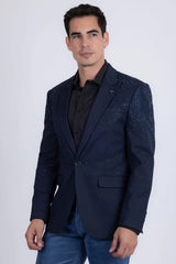 Men's Bling Blazer Navy Blue