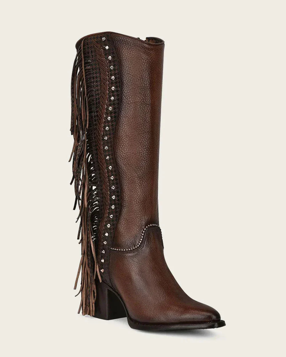 Cuadra Brown Fringe Tall Western Boot CU695