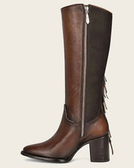 Cuadra Brown Fringe Tall Western Boot CU695