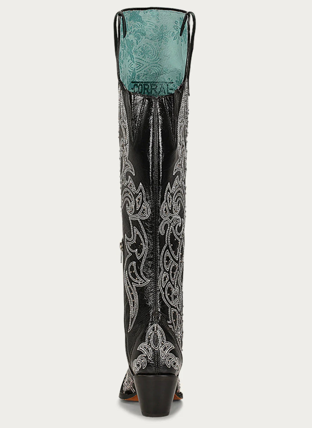 Corral Black Embroidery & Studs Tall Boots C3920