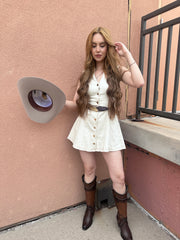 Mar Cream Denim Dress
