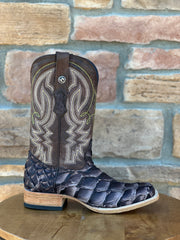 Men's Tanner Mark Monster Fish Matte Nicotine Wide Square Toe Boots